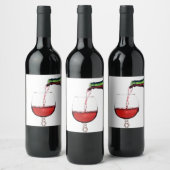 Rotes Weinetikett (Flaschen)