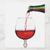 Rotes Weinetikett (Einzelnes Label)