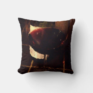 Rotes Weinglas Kissen
