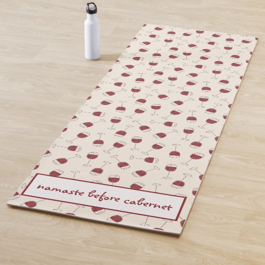 Rotes Weinglas Name vor Cabernet Yoga Mat Yogamatte (Beispiel)