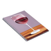 Rotes Weinglas | Vino Notizblock (Rechte Seite)