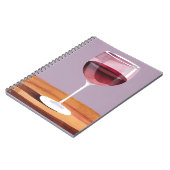 Rotes Weinglas | Vino Notizblock (Linke Seite)