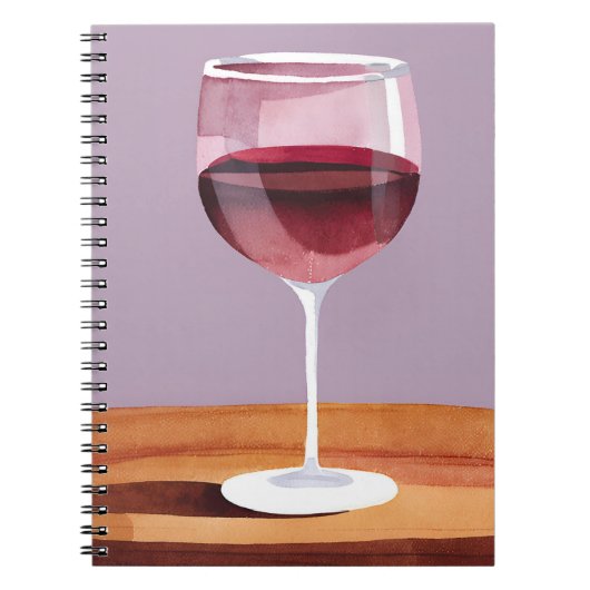 Rotes Weinglas | Vino Notizblock (Vorderseite)