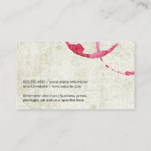 Rotes Weinglas | Vintager Weinstock Visitenkarte (Rückseite)