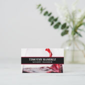 Rotes Weinglas Visitenkarte (Stehend Vorderseite)