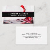 Rotes Weinglas Visitenkarte (Vorne/Hinten)