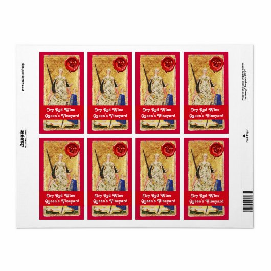 ROTES WEINWEINWACHS-SIEGEL/ANTIQUE-ZIELE (Vorne)