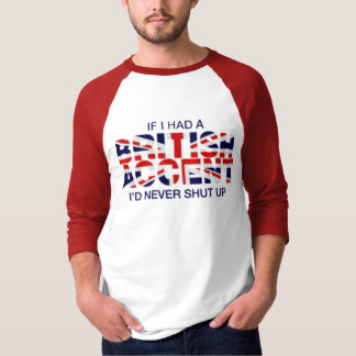 Rotes Weiß britischen Akzenthülse Raglan T-Shirt