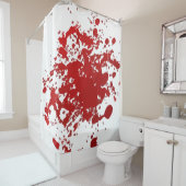 Rotes Weiß des Duschvorhang (Beispiel)