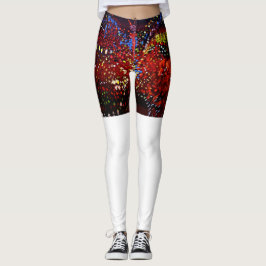 Rotes Weiß, Espressionsim Leggings