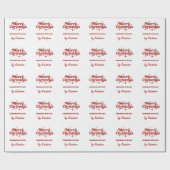Rotes Weiß handgefertigt von Weihnachtsgeschenkver Geschenkpapier (Flach)