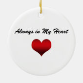 Rotes Weiß Striped in liebevoller Keramik Ornament (Hinten)