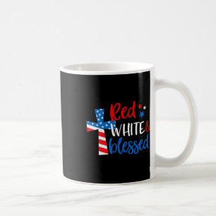 Rotes Weiß und Amp; gesegnet 4. Juli Männer Frau Kaffeetasse