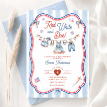 Rotes Weiß und bald Mädchen Baby Shower