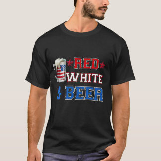 Rotes Weiß und Bier - USA 4. Juli Trinkgeschenk T-Shirt