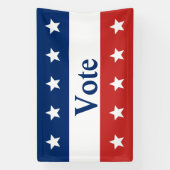 Rotes Weiß und Blau mit Sternen wählen Banner (Vertikal)