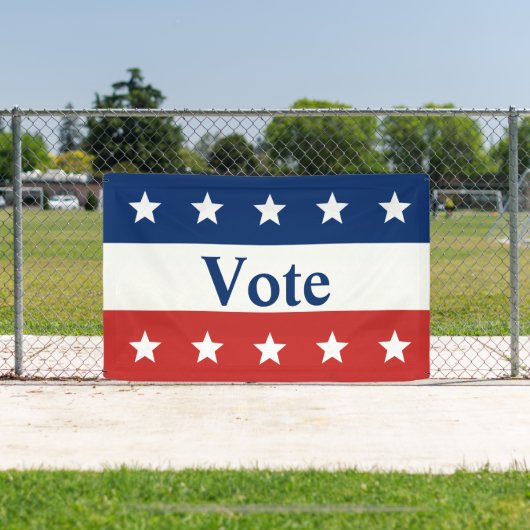 Rotes Weiß und Blau mit Sternen wählen Banner (InSitu)