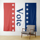 Rotes Weiß und Blau wählen (mit Sternen) Wandteppich (Beispiel (Horizontal))