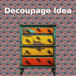 Rotes Weiß und blaue Decoupage der US-Flagge Seidenpapier