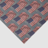 Rotes Weiß und blaue Decoupage der US-Flagge Seidenpapier (Ausschnitt)
