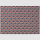 Rotes Weiß und blaue Decoupage der US-Flagge Seidenpapier (Vorderseite)