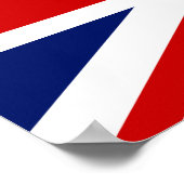 Rotes Weiß und Blaues Kreuz Flagge des Vereinigten Poster (Ecke)