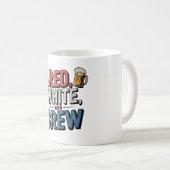 Rotes Weiß und Braubäume Kunst Kaffeetasse (VorderseiteRechts)
