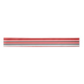 Rotes Weiß und Graue Streifen Satinband (Vorderseite)