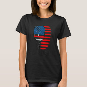 Rotes Weiß und Pickleball-Shirt Lustig Patriotisch T-Shirt