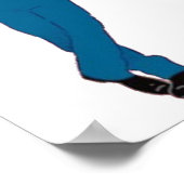 Rotes Weiß und Royal Blue Book Art Poster (Ecke)