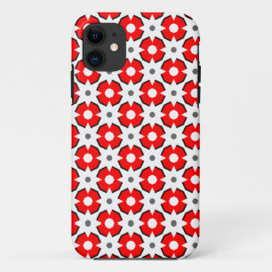 Rotes Weiß und Schwarzes Muster Case-Mate iPhone Hülle