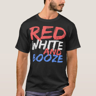 Rotes Weiß und Stiefel Getränk 4. Juli Geschenk T-Shirt