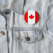 Rotes Weißes Ahornblatt Kanada Flagge Button (Beispiel)
