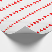 Rotes weißes aztekisches Pfeil-Muster Geschenkpapier (Ecke)