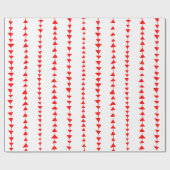 Rotes weißes aztekisches Pfeil-Muster Geschenkpapier (Flach)