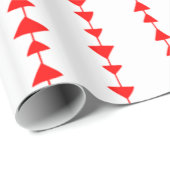 Rotes weißes aztekisches Pfeil-Muster Geschenkpapier (Rolleneckpunkt)