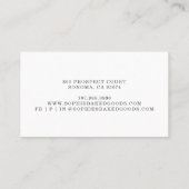 Rotes weißes Baker-Bäckerchen-Logo Visitenkarte (Rückseite)