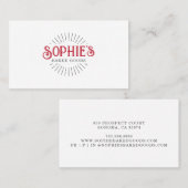 Rotes weißes Baker-Bäckerchen-Logo Visitenkarte (Vorne/Hinten)