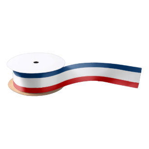 Rotes weißes Blau 1,5" weit Satin-Band 2 Satinband