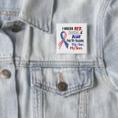 Rotes weißes Blau für meinen Sohn Button (Beispiel)