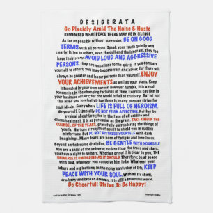 Rotes weißes Blau für Mutter-Tag-DESIDERATA Tuch