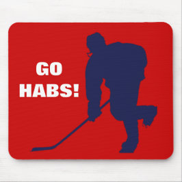 ROTES WEISSES BLAUES HOCKEY MOUSEPAD