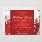Rotes, weißes einladung (Vorderseite)
