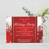 Rotes, weißes einladung (Stehend Vorderseite)