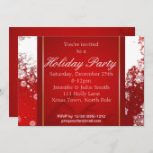 Rotes, weißes einladung (Vorne/Hinten)