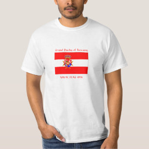 Rotes weißes Fahnen-Großherzogtum von Toskana T-Shirt