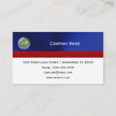 Rotes weißes Firmenlogo Visitenkarte (Rückseite)