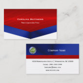 Rotes weißes Firmenlogo Visitenkarte (Vorne/Hinten)