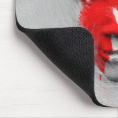 Rotes weißes Gesicht Mousepad (Ecke)