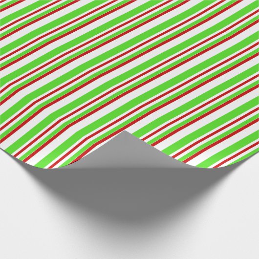 Rotes, weißes, grünes Weihnachtsgedächtnis Geschenkpapier (Ecke)